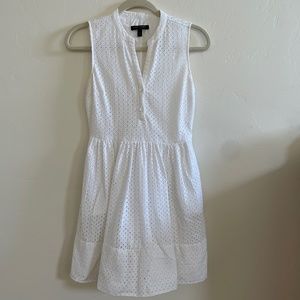 Beautiful White Eyelet Dress-WITH POCKETS & LINED--EXCELLENT CONDITION